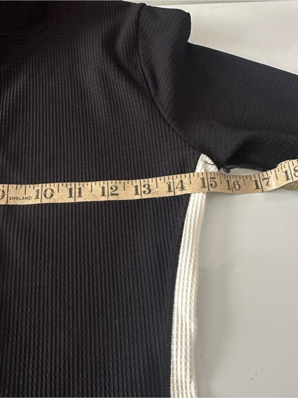 Year of Ours Thermal Ski Onesie Black White Waffle Knit Base Layer Small NWT - Picture 11 of 15